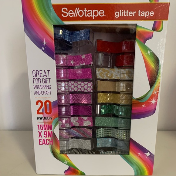 x20 Sellotape Glitter Tape Gift Box